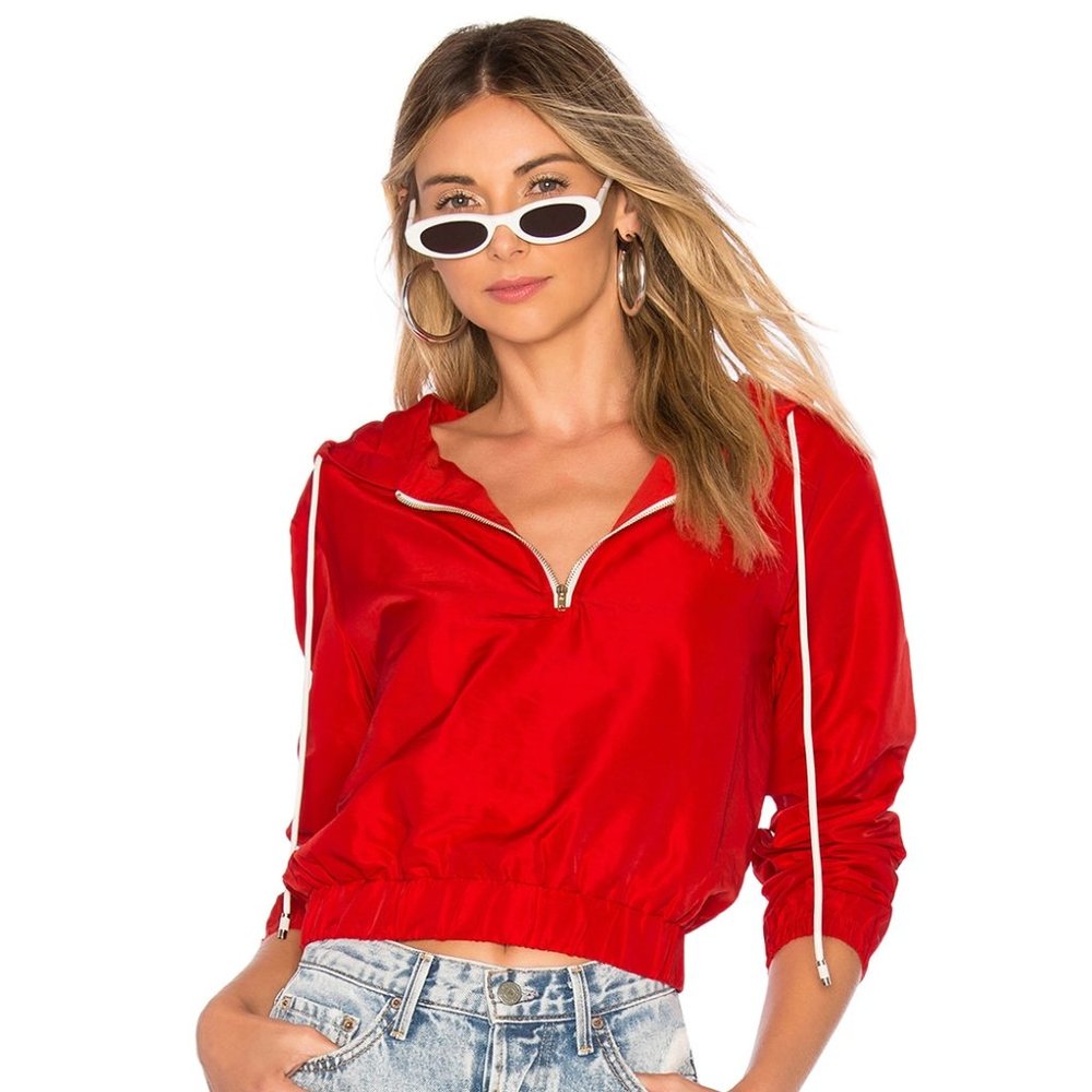 Red Pullover Windbreaker